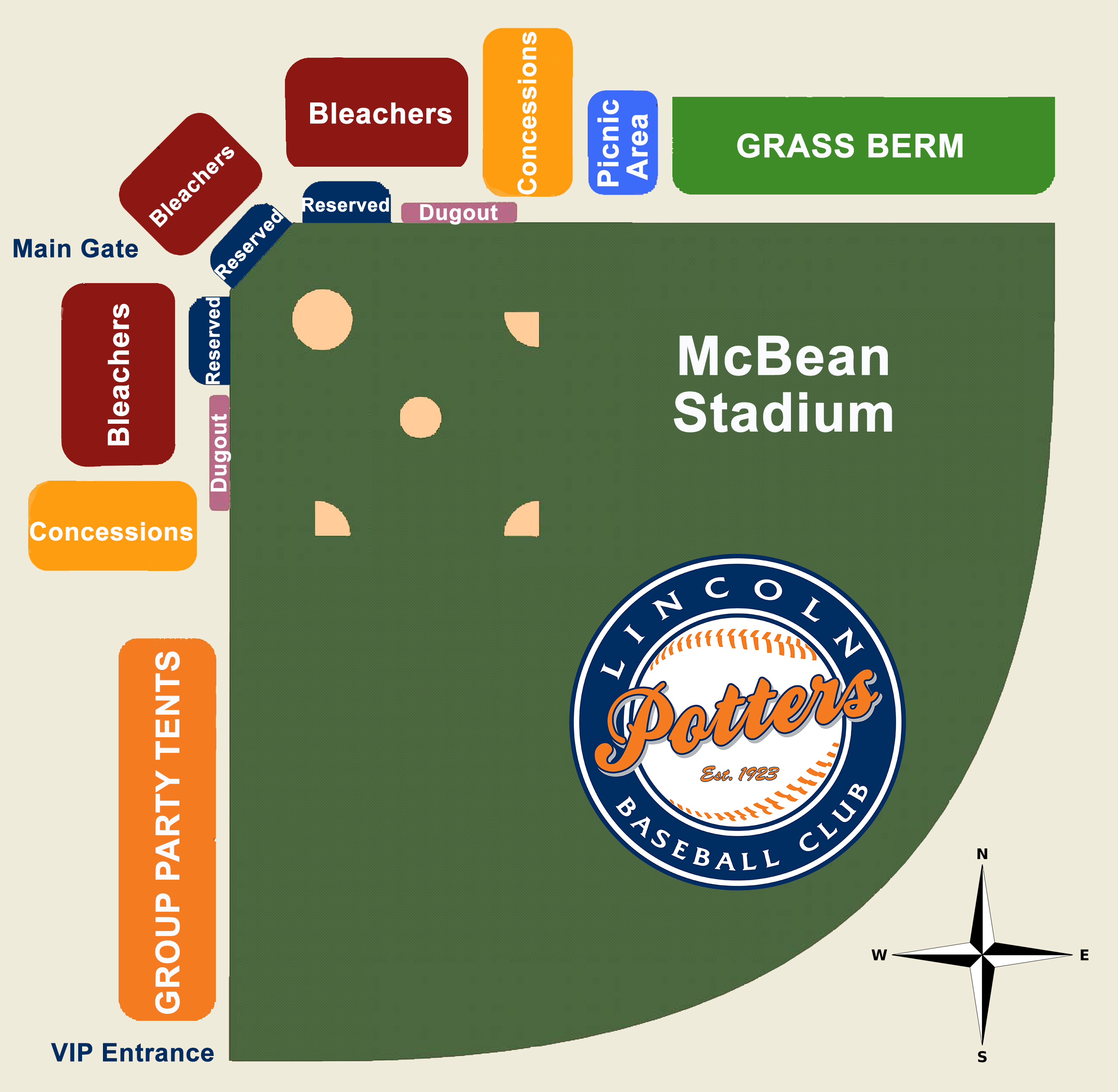 The Official site of the Lincoln Potters Seating Chart